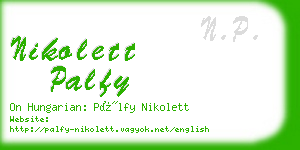 nikolett palfy business card